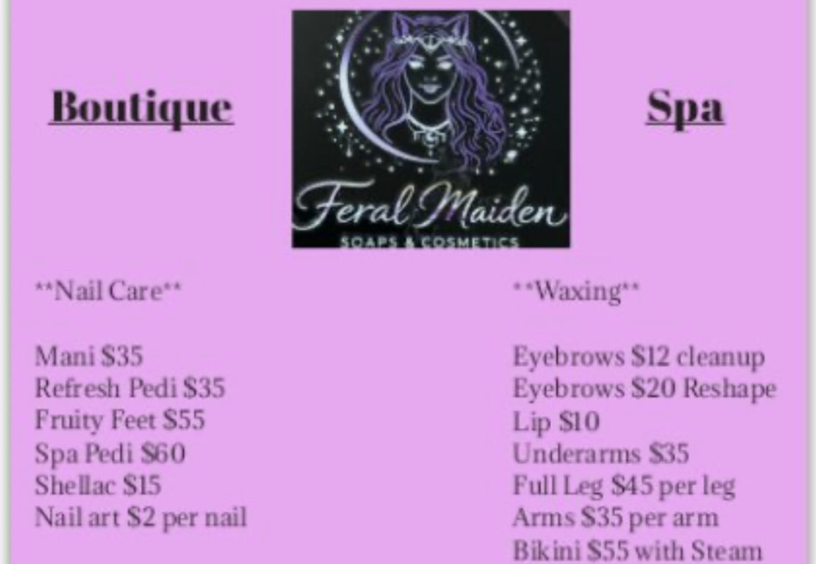 Price list for services